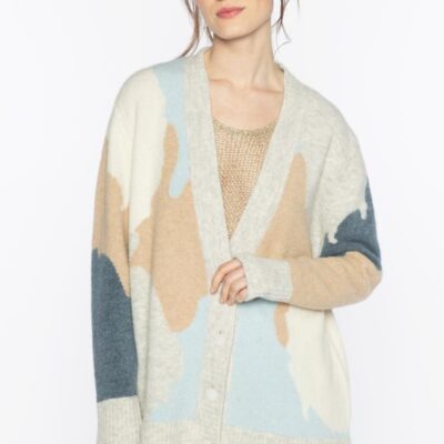 Online Kinross Cashmere Lofty Intarsia Cardigan