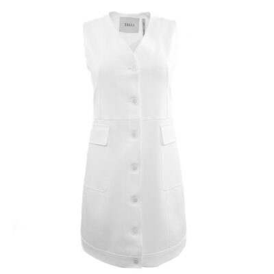 Clearance  THEO The Label Hestia Vested Pocket Dress Ivory