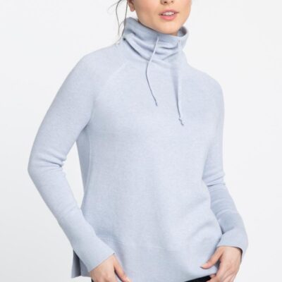 Wholesale Kinross Cashmere Drawstring Funnel Pullover