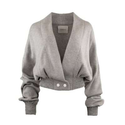 Best THEO The Label Nomia Cropped Cardigan Sand