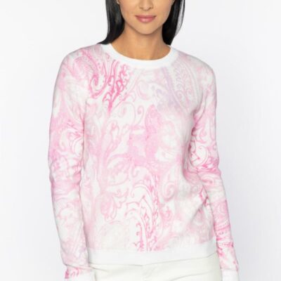 Hot Kinross Cashmere Reversible Paisley Crew