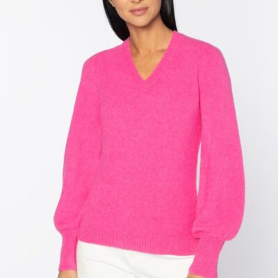 Clearance  Kinross Cashmere Stretch Boucle Vee