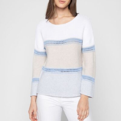 Best Kinross Cashmere Wide Stripe Boatneck