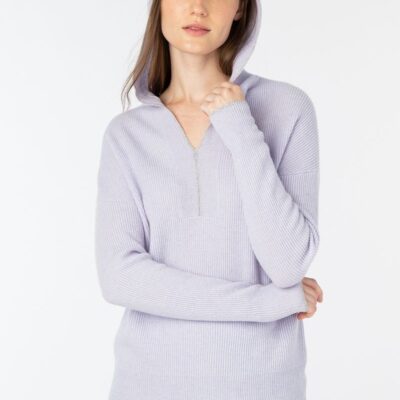 Best Kinross Cashmere Tipped Rib Hoodie