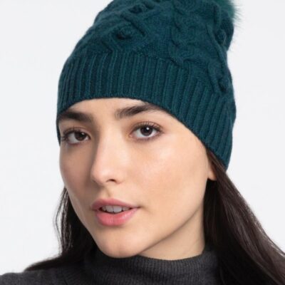 New Kinross Cashmere Cable Hat