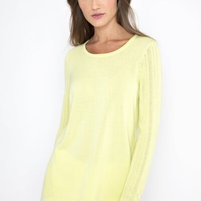 Hot Kinross Cashmere Rib Hi Low Crew