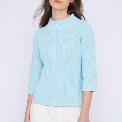 Wholesale Kinross Cashmere Crop Rib Funnel