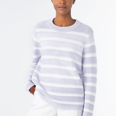 Best Kinross Cashmere Stripe Crew