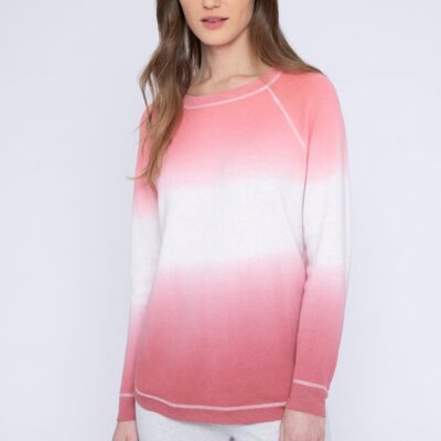 New Kinross Cashmere Reversible Ombre Sweatshirt