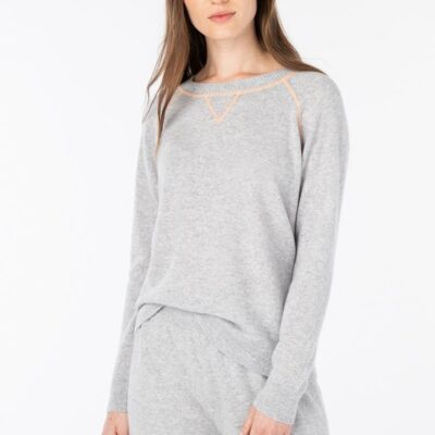 Hot Kinross Cashmere Coverstitch Sweatshirt