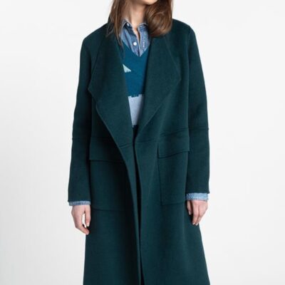 Clearance  Kinross Cashmere Long Drape Front Coat