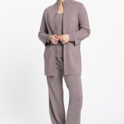 Clearance  Kinross Cashmere Zip Mock Swing Cardigan