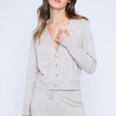 Best Kinross Cashmere Crop Vee Cardigan