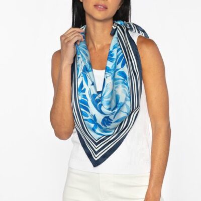 Online Kinross Cashmere Tropical Floral Square Scarf