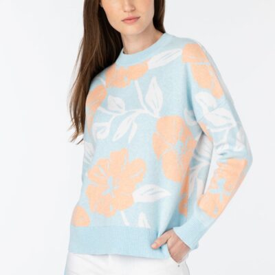 Wholesale Kinross Cashmere Floral Crew