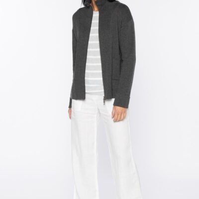 Online Kinross Cashmere Doubleknit Zip Mock Cardigan