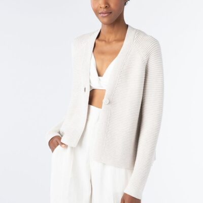 Best Kinross Cashmere Garter Button Cardigan