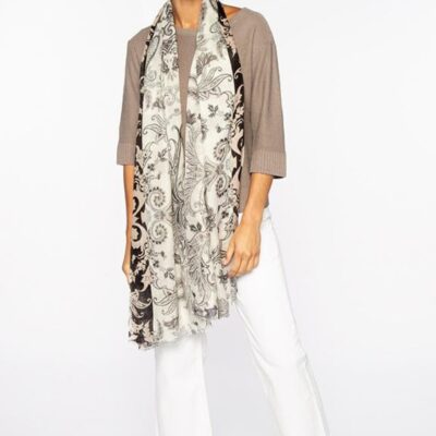 Best Kinross Cashmere Tavira Tile Print Scarf