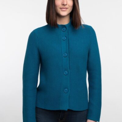 Best Kinross Cashmere Buttoned Mock Cardigan